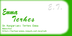 emma terhes business card